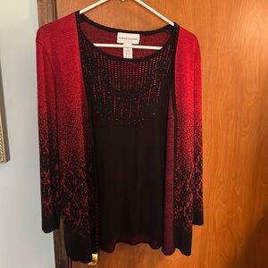 Rhinestone Detailed Dual Layer Sweater